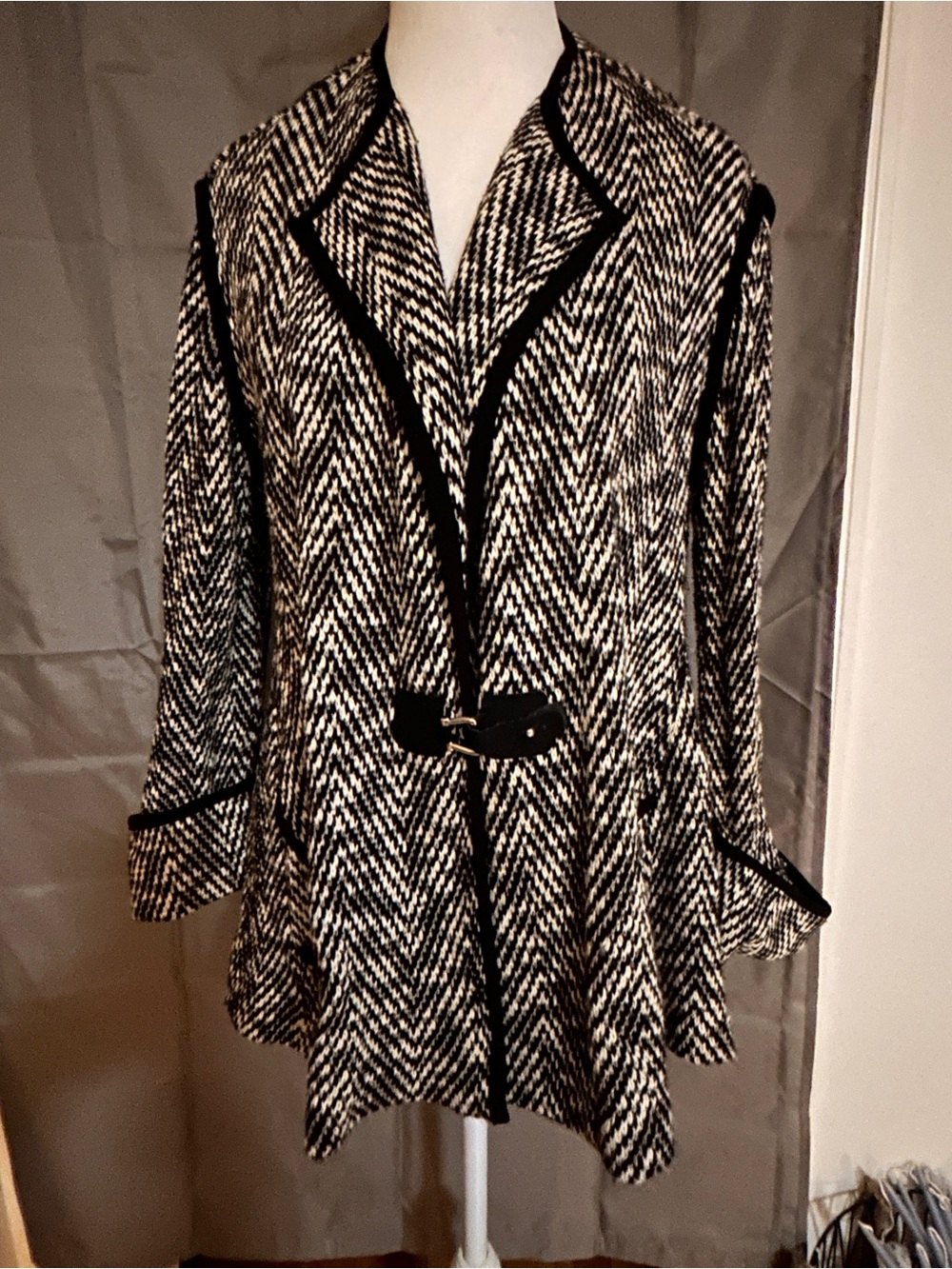 Black and White Herringbone jacket